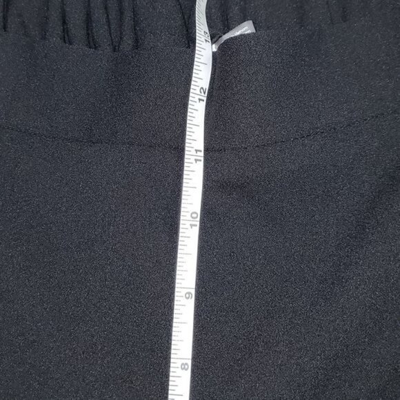 Calvin Klein Black Trimmed‎ Satin High Rise Elastic Pocketed Sz 16W Pants - Picture 11 of 12